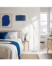 Elegancka lampa stojąca z ruchomym ramieniem do czytania w sypialni BILBAO VELUR