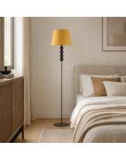 Lampa stojąca do sypialni SEUL musztardowa