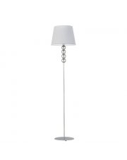Lampa stojąca do salonu w stylu skandynawskim SEUL z metalową podstawą i ozdobnymi kulami
