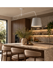 Lampa welurowa szara z regulowanym ramieniem OVIEDO VELUR