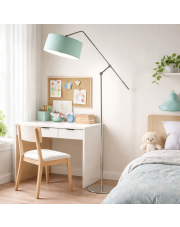 Lampa podłogowa do pokoju chłopca LIBERIA z regulowanym ramieniem