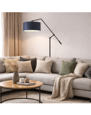 Regulowana lampa stojąca do czytania LIBERIA w klasycznej czerni