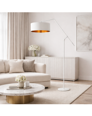 Lampa podłogowa z regulowanym ramieniem LIBERIA GOLD w stylu glamour