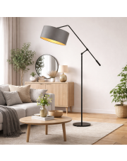 Skandynawska lampa stojąca do czytania regulowana LIBERIA GOLD