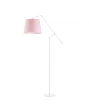 Dziewczęca lampa stojąca z różowym abażurem FOYA