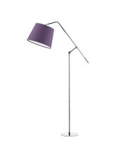 Lampa podłogowa na wysięgniku ruchomym FOYA z fioletowym abażurem w stylu art deco