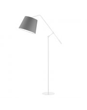 Biało-szara lampa stojąca do czytania FOYA