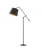Czarna lampa podłogowa w stylu glamour FOYA GOLD