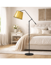 Nowoczesna lampa podłogowa na wysięgniku ruchomym do sypialni FOYA MIRROR