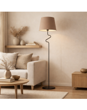 Beżowa lampa podłogowa w stylu japandi FOGO