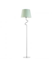 Srebrna lampa podłogowa dla dzieci z miętowym abażurem FOGO