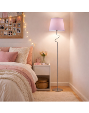 Dziewczęca lampa podłogowa z abażurem FOGO