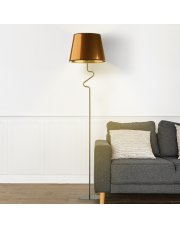 Miedziana lampa stojąca w stylu industrialnym FOGO MIRROR