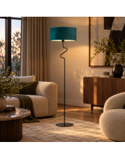 Lampa podłogowa do czytania w salonie MORONI VELUR