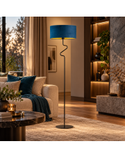 Lampa podłogowa LED z abażurem MORONI VELUR