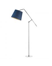 Nowoczesna lampa stojąca do sypialni FOYA VELUR z regulacją kąta padania światła