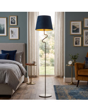 Designerska lampa podłogowa z włącznikiem nożnym FOGO VELUR do salonu i sypialni