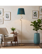 Lampa stojąca złota FOGO VELUR nowoczesna lampa LED do salonu i sypialni