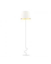 Biała lampa podłogowa do salonu SURAT GOLD