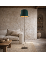 Lampa podłogowa do salonu w stylu urban jungle SURAT GOLD