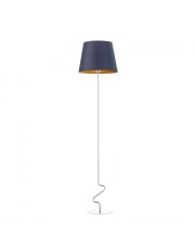 Lampa stojąca do sypialni z kloszem ze złotym wnętrzem SURAT GOLD