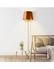 Lampa stojąca czarno-miedziana SURAT MIRROR