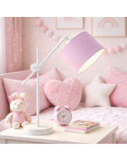 Lampka nocna dla dzieci regulowana różowo biała MALI 