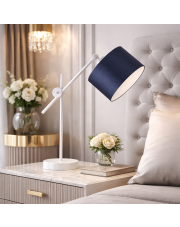 Biała lampka nocna z regulacją abażura MALI do pokoju młodzieżowego