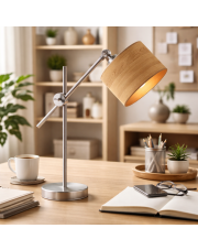 Nowoczesna lampka stołowa na czarnym stelażu MALI ECO