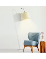 Klasyczna lampa podłogowa na srebrnym stelażu TALLIN