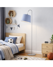Niebieska lampa podłogowa do pokoju chłopięcego TALLIN