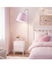 Lampa podłogowa do pokoju dziewczynki TALLIN w kolorze jasnofioletwym