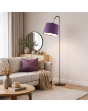 Fioletowa lampa stojąca do salonu w stylu art deco TALLIN