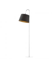 Czarna lampa stojąca do salonu TALLIN GOLD