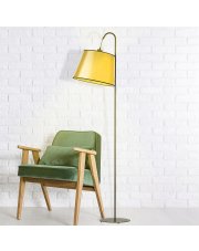 Czarno złota lampa stojąca w stylu glamour TALLIN MIRROR