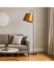 Lampa podłogowa czarna do biura i pokoju TALLIN MIRROR