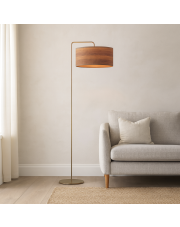 Nowoczesna lampa stojąca do sypialni BOLIVIA ECO z forniru