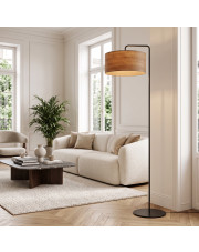 Srebrna lampa podłogowa do salonu BOLIVIA ECO