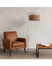 Srebrna lampa podłogowa do salonu BOLIVIA ECO