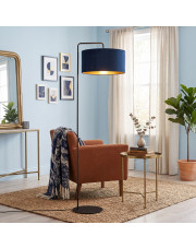 Designerska lampa stojąca z szerokim kloszem BOLIVIA VELUR