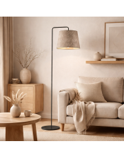 Designerska lampa stojąca do czytania w salonie RIJAD