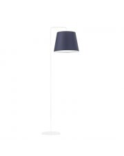 Biała lampa podłogowa do czytania w salonie RIJAD