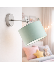 Dziecięca lampka na ścianę w kolorze mięty TETE kinkiet z regulowanym ramieniem