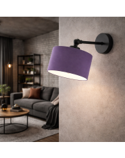 Czarny kinkiet na wysięgniku TETE na przedpokój