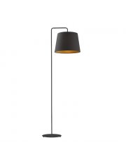 Czarna lampa podłogowa glamour RIJAD GOLD