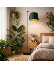 Lampa stojąca butelkowa zieleń RIJAD GOLD