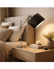 Czarna lampka nocna do sypialni BELO 