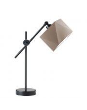 Beżowa lampka stołowa do czytania w sypialni BELO z regulowanym ramieniem