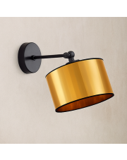 Złoty kinkiet ścienny do salonu w stylu glamour TETE MIRROR