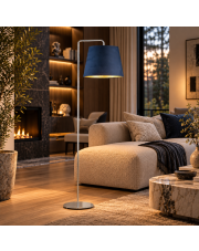Designerska lampa podłogowa z abażurem ze złotym wnętrzem RIJAD VELUR